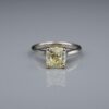 GIA Fancy Yellow Diamond Engagement Ring 18k Gold 2.3 carat Size 7 New, view 3