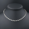 Platinum Diamond Station Necklace 9 carats Bezel Set 15" DBTY, view 4