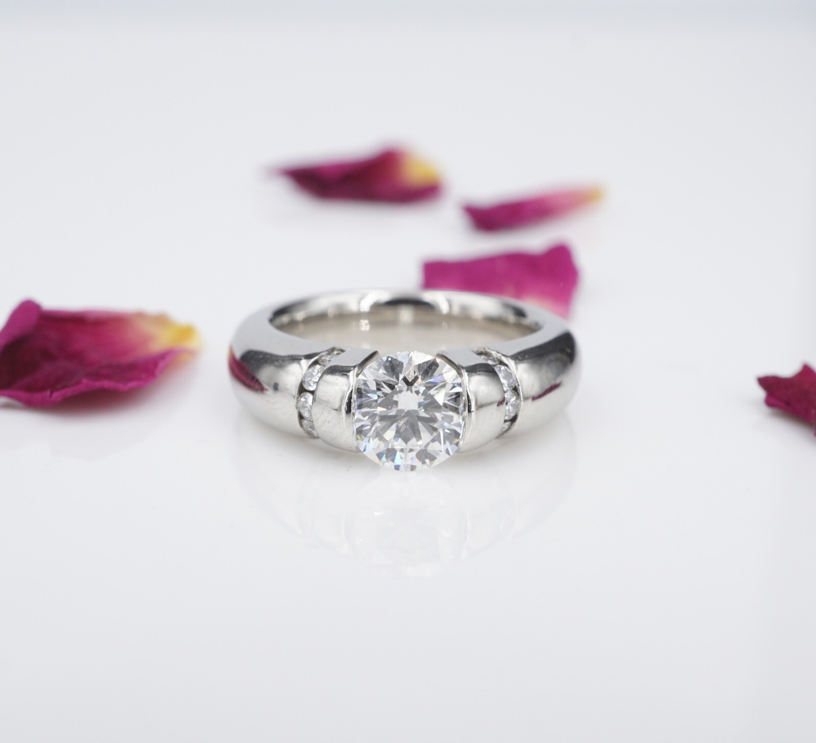 Gelin Abaci Natural Diamond Engagement Ring Platinum Sz 4.5 GIA G VVS1, view 4