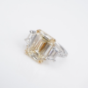 GIA Natural Yellow Diamond Engagement Ring 18k Platinum 5.6ctw Size 5, view 5