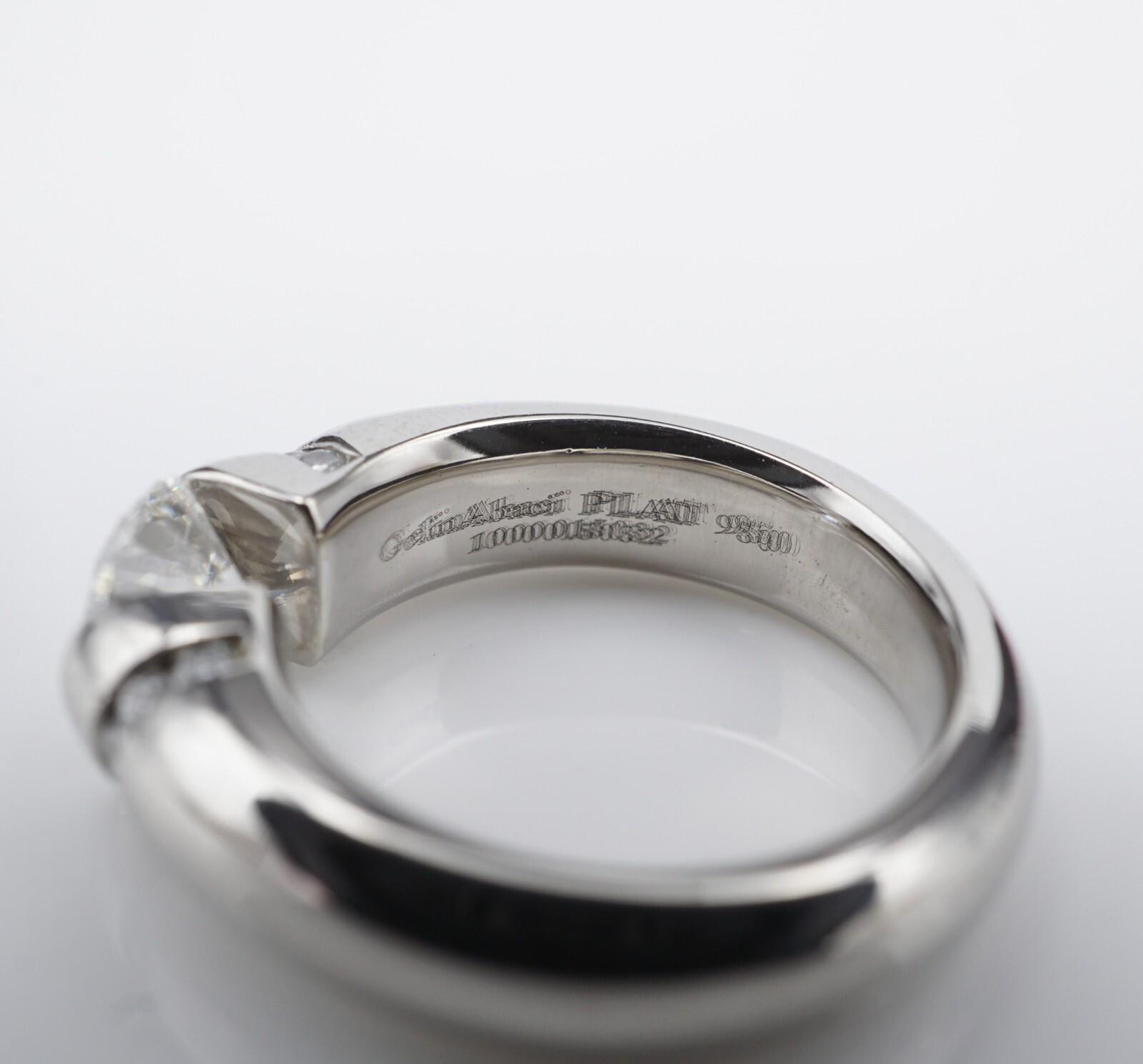 Gelin Abaci Natural Diamond Engagement Ring Platinum Sz 4.5 GIA G VVS1, view 6