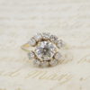 Vintage 14k Diamond Engagement Ring 1.5ct Yellow Gold Bridal Set Sz 6.5, view 1