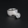 Diamond Engagement Ring Platinum 3ctw Modern Solitaire Size 5 Heavy, view 9