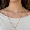 Sonja Picard 18k Gold Enamel Fire Opal Diamond Heart Necklace 24", view 11