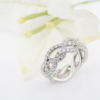 David Yurman Diamond Eternity Band Ring Platinum Size 5 7.3mm Wisteria, view 5