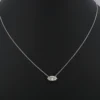 14k Natural Diamond Pendant Necklace Solitaire 1.5ct Marquise Cut 16"-18", view 4