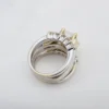 GIA 2.6ct Princess Diamond Engagement Ring Platinum 18k Gold Sz 5.5 VS2, view 7