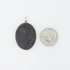 Vtg Wesley Emmons 14k Yellow Gold High Relief Carved Lava Cameo Pendant, view 4