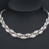 18k Diamond Necklace Bracelet Suite White Gold Salvini 8.5 ctw Italy, view 1