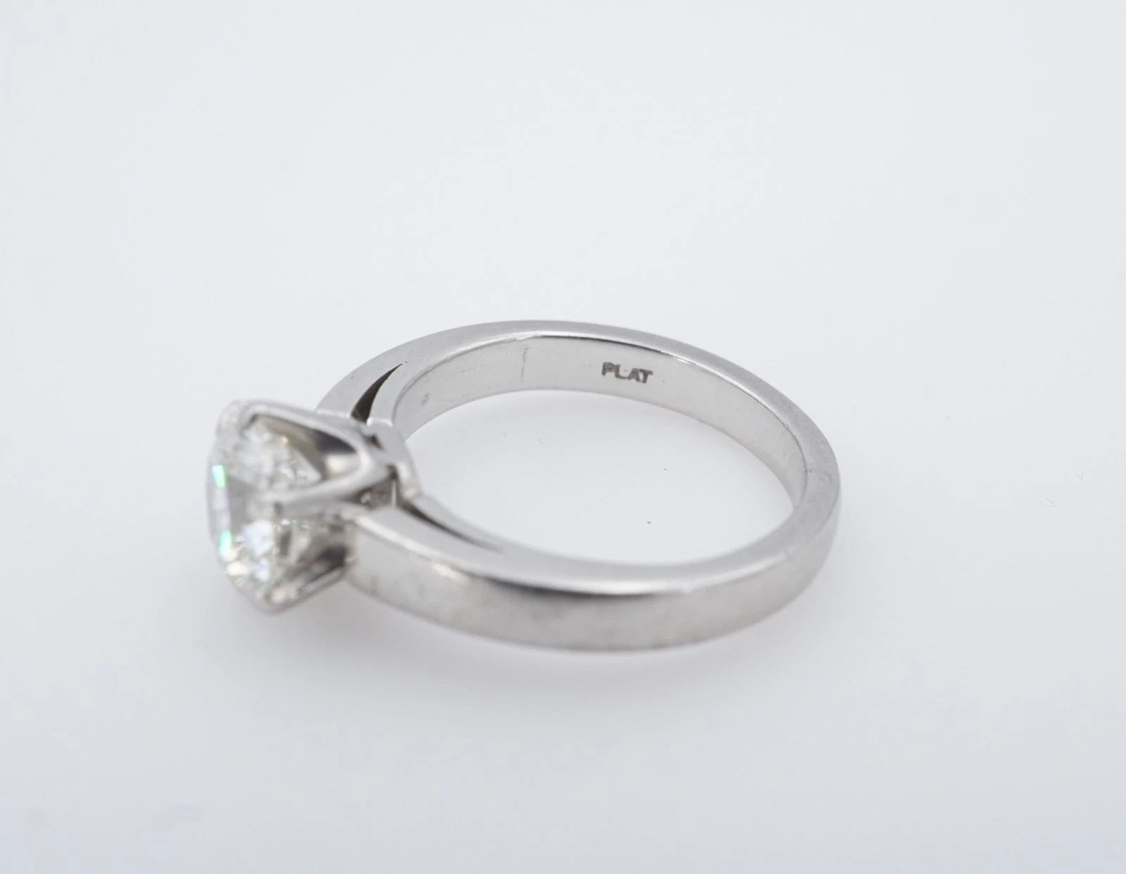 Diamond Engagement Ring Platinum GIA VS2 Solitaire 1.61ct Size 5.5, view 5