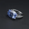 Antique Cut No Heat Ceylon Sapphire Diamond Ring 5.6ct Size 5.5 Lang, view 6