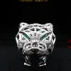 Cartier Panthère de Cartier 18k White Gold Diamond Ring Size 65 w/ Box, view 7