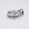 14k Sapphire Diamond Cocktail Ring White Gold Size 6.5 Natural 9 ctw New, view 3