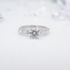 Platinum Diamond Engagement Ring Bridal Set E VS1 2.75 ct Size 7 AGS Cert, view 8