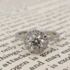 14k White Gold 1.01 carat Diamond Engagement Ring Halo J SI2 Size 6.5 GIA, view 7