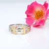 Vintage Diamond 3-Stone Engagement Ring Platinum 18k Gold 2.5ctw Size 8, view 1