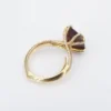 Kat Florence 18k Gold Red Zircon Diamond Cocktail Ring 10 carats Size 8.5, view 5