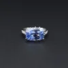 Antique Cut No Heat Ceylon Sapphire Diamond Ring 5.6ct Size 5.5 Lang, view 4