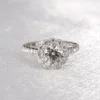 14k White Gold 1.01 carat Diamond Engagement Ring Halo J SI2 Size 6.5 GIA, view 6