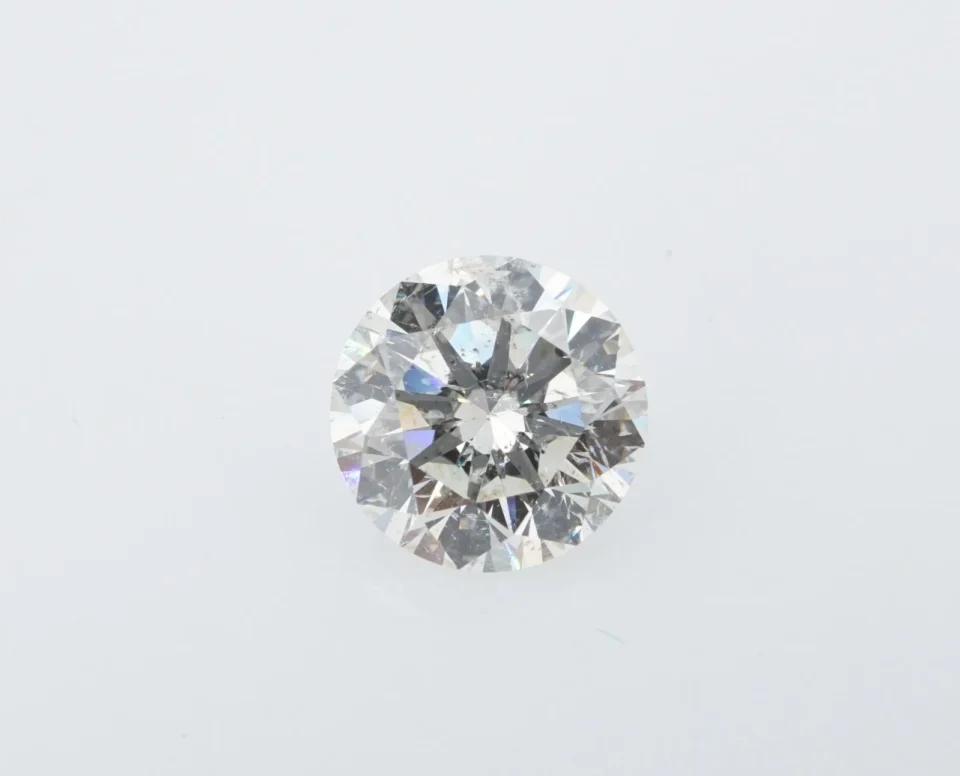 Loose Round Brilliant RBC Natural Diamond 3.65ct J I1 GIA Cert, view 2