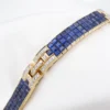 Craig Drake 18k 25cttw Natural Sapphire & Diamond Bracelet Yellow Gold 7", view 1