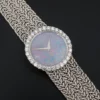 Vtg Chopard 18k Gold Black Opal Diamond Bezel Woven Cocktail Watch 27mm, view 4