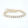 14k Diamond Tennis Bracelet Yellow Gold Natural 7 cttw 7" Classic, view 3