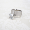 Diamond Engagement Ring Platinum 3ctw Modern Solitaire Size 5 Heavy, view 11