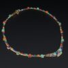 Calvin Begay 14K Gold Navajo Inlay Necklace Turquoise Coral Opal 18", view 4