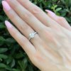 Platinum Diamond Bridal Set Engagement Ring 1.5 ct GIA E VS1 Size 5.5, view 9