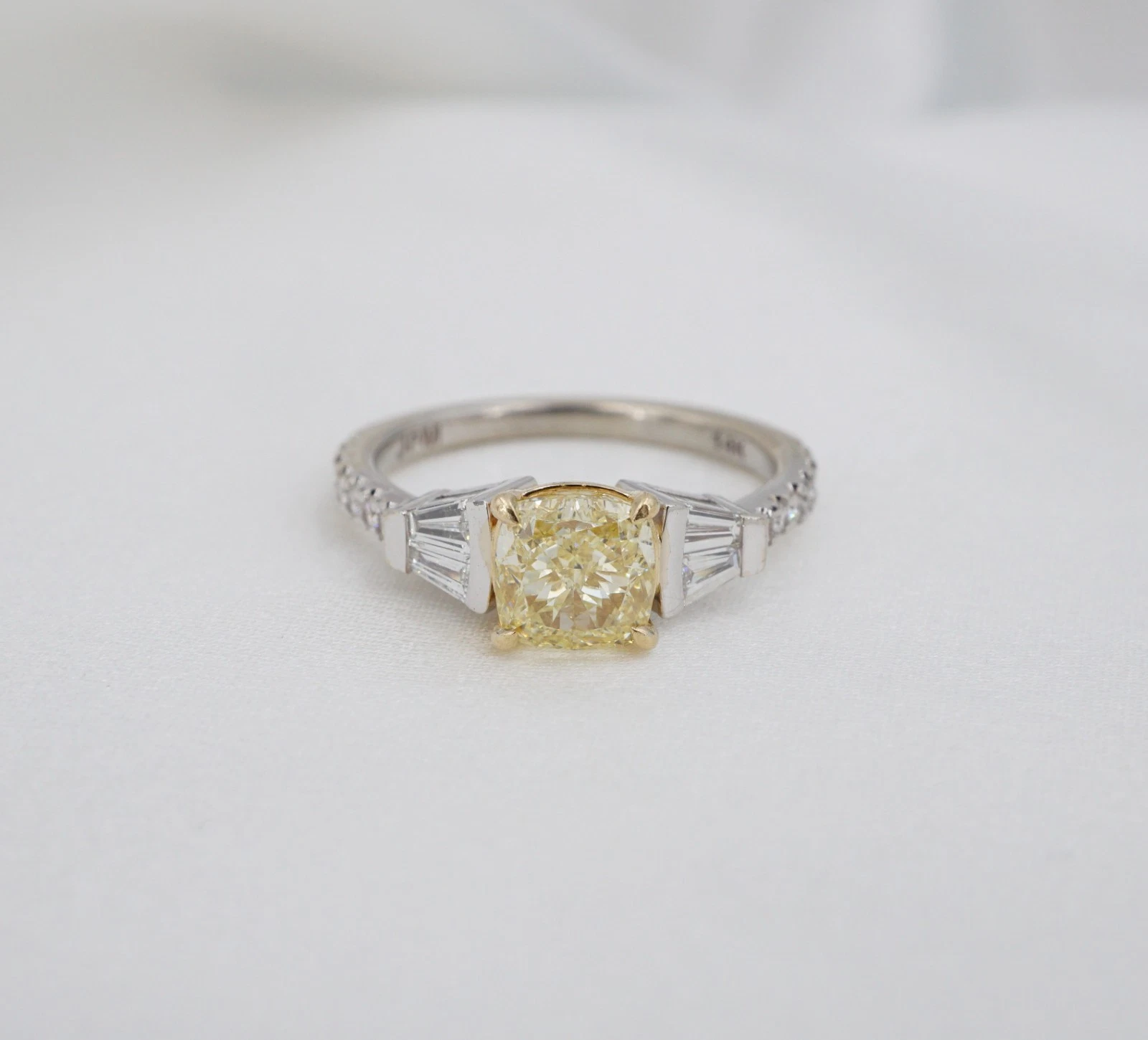 GIA 14k Natural Yellow Diamond 1.41ct Engagement Ring Bridal Set Sz 6, view 5