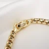 David Yurman 18k Diamond Cross Station Bracelet Yellow Gold 9" 5mm, view 7