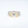 Vintage Diamond 3-Stone Engagement Ring Platinum 18k Gold 2.5ctw Size 8, view 3