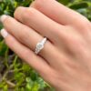 Platinum Hearts Arrows Diamond Engagement Ring 1ct H SI1 AGS Cert Size 6, view 3