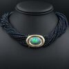 Rare 18k 1980 Paloma Picasso 7ct Black Opal Torsade Necklace Tiffany Co, view 3
