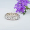 Vintage 14k Natural 3.8ctw Diamond Eternity Band Ring Gold Size 6.25, view 4