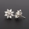 Asprey 18k Gold Daisy Heritage Diamond Cluster Stud Earrings 2.2ctw, view 4