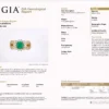18k Gold 1.1ct Colombian Emerald Diamond Halo Cocktail Ring Sz 7 GIA F1, view 6