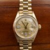 Ladies Rolex 18k Yellow Gold Diamond Dial Watch 69178 26mm 1991 Warranty, view 1