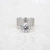 Diamond Engagement Ring Platinum 3ctw Modern Solitaire Size 5 Heavy, view 12