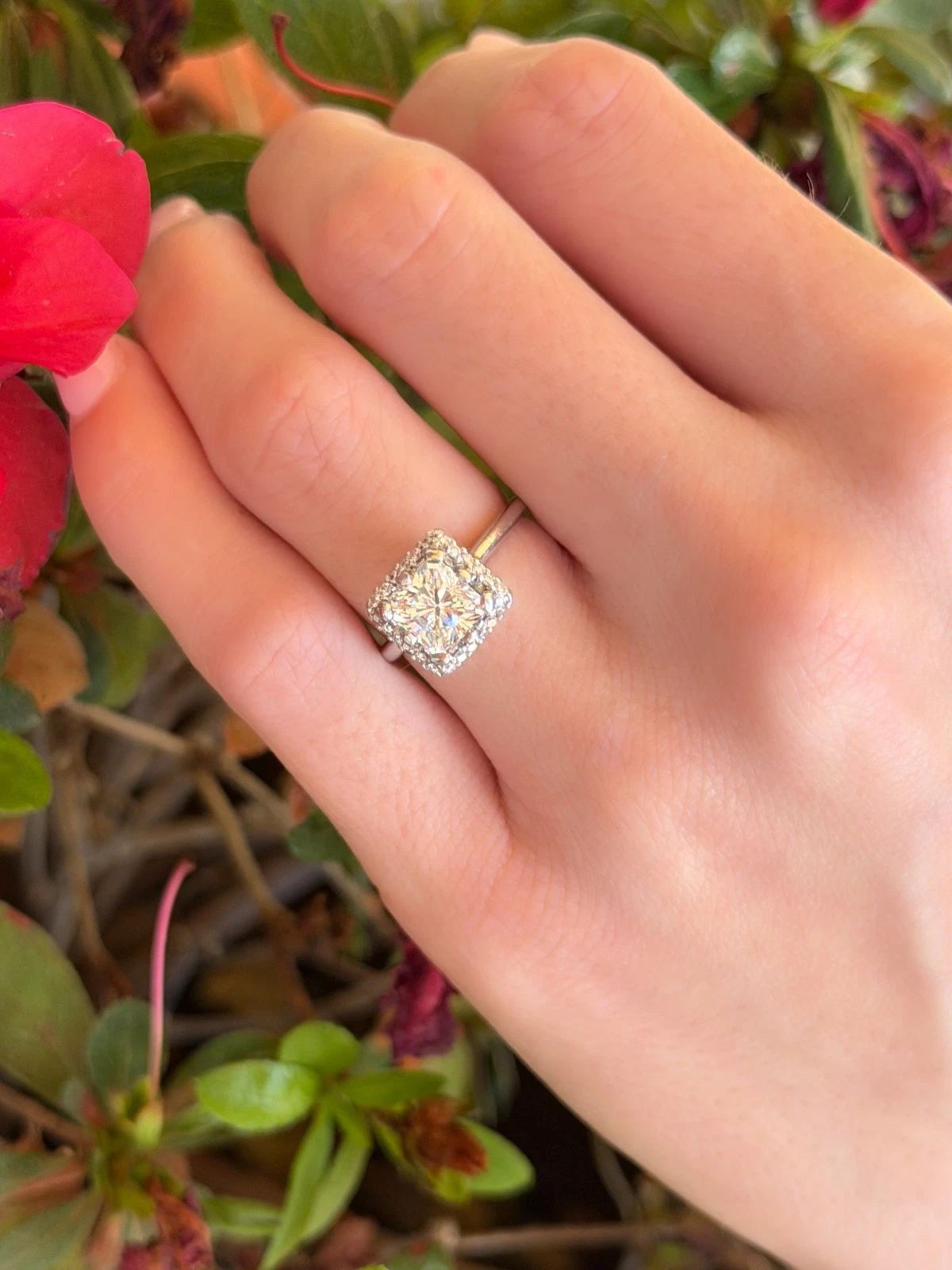 Tacori 1.5ct Radiant Diamond Halo Engagement Ring EGL G SI1 Platinum Sz 5, view 9