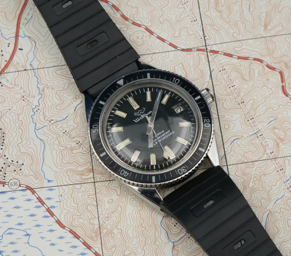 1960s Waltham Bathyscaphe Automatic Diver Warranty 37mm, view 2