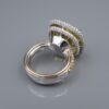 18k Palmiero 20ct Green Beryl Yellow Diamond Halo Cocktail Ring Size 7.5, view 7