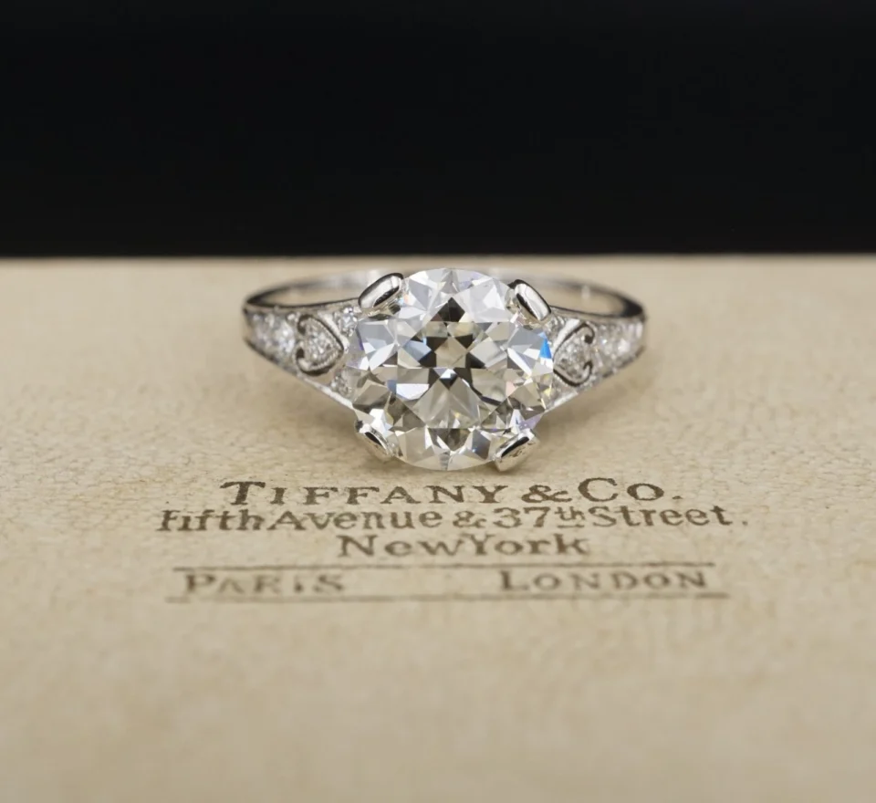 Antique Tiffany & Co Diamond Engagement Ring Platinum 2.15ct GIA Sz 5.75 RG4954