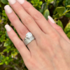 Diamond Engagement Ring Platinum 3ctw Modern Solitaire Size 5 Heavy, view 4