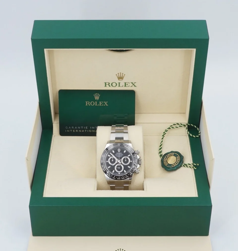 2023 Rolex Cosmograph Black Daytona 116500LN Stainless 40mm Box Card W1307