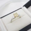 GIA 14k Natural Yellow Diamond 1.41ct Engagement Ring Bridal Set Sz 6, view 1