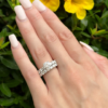 Platinum Diamond Engagement Ring Bridal Set E VS1 2.75 ct Size 7 AGS Cert, view 4