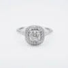 Tiffany & Co. Soleste Diamond Halo Ring Platinum Sz 6 Box 1.25ctw Cushion, view 4
