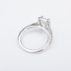 1.7ct Emerald Cut Diamond Halo Engagement Ring Size 5 Platinum D VS2 GIA, view 6